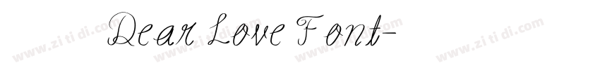 免费获取 Dear Love Font字体转换